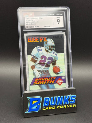 1994 Emmitt Smith White Backs Edge Collector's Edge CGC 9