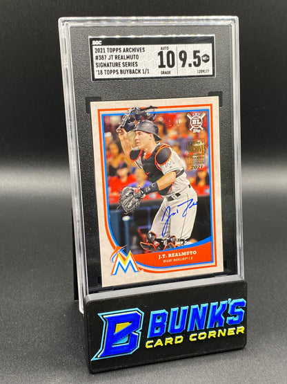 2021 JT Realmuto Sig. Series '18 Topps Buyback 1/1 SGC 10/9.5