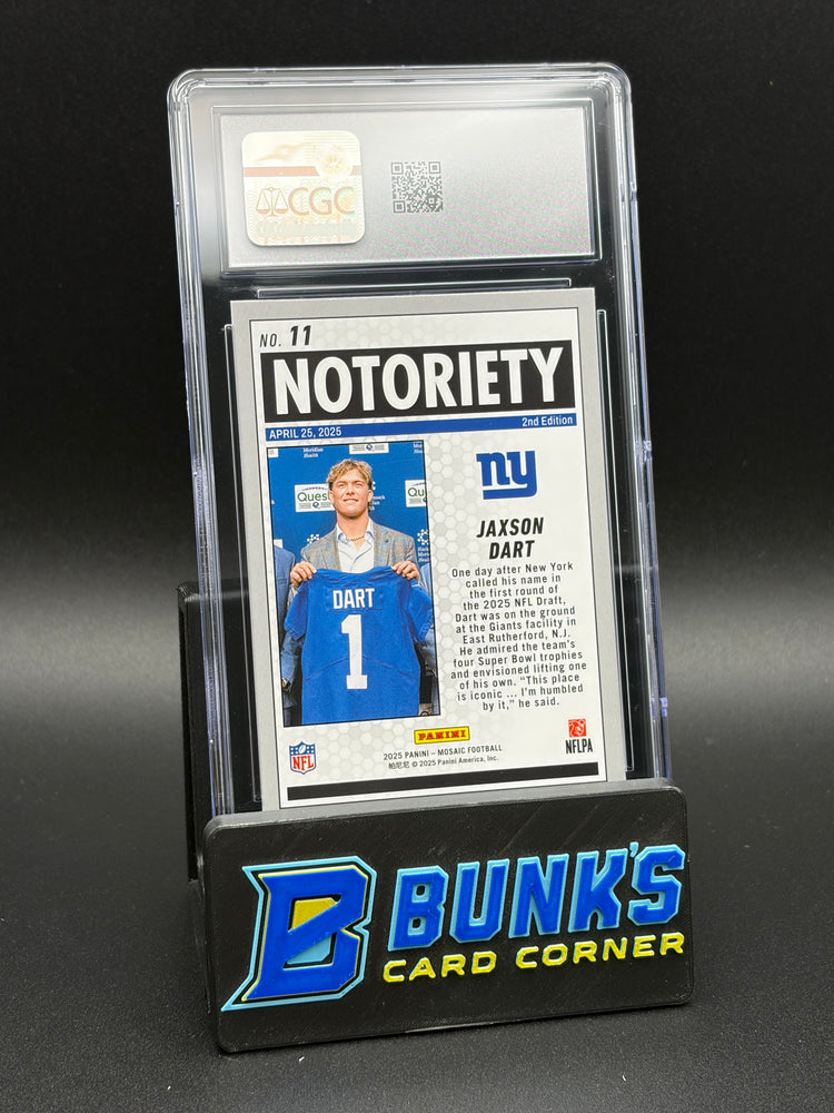 2025 Jaxson Dart Notoriety Panini Mosaic CGC 10 RC