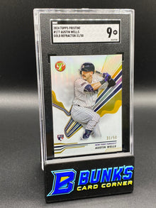 2024 Austin Wells Gold Ref. 31/50 SGC 9