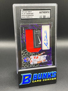 2024 Jaxson Dart Patch Auto. Black, Purple 1/1 SGC Auto 10