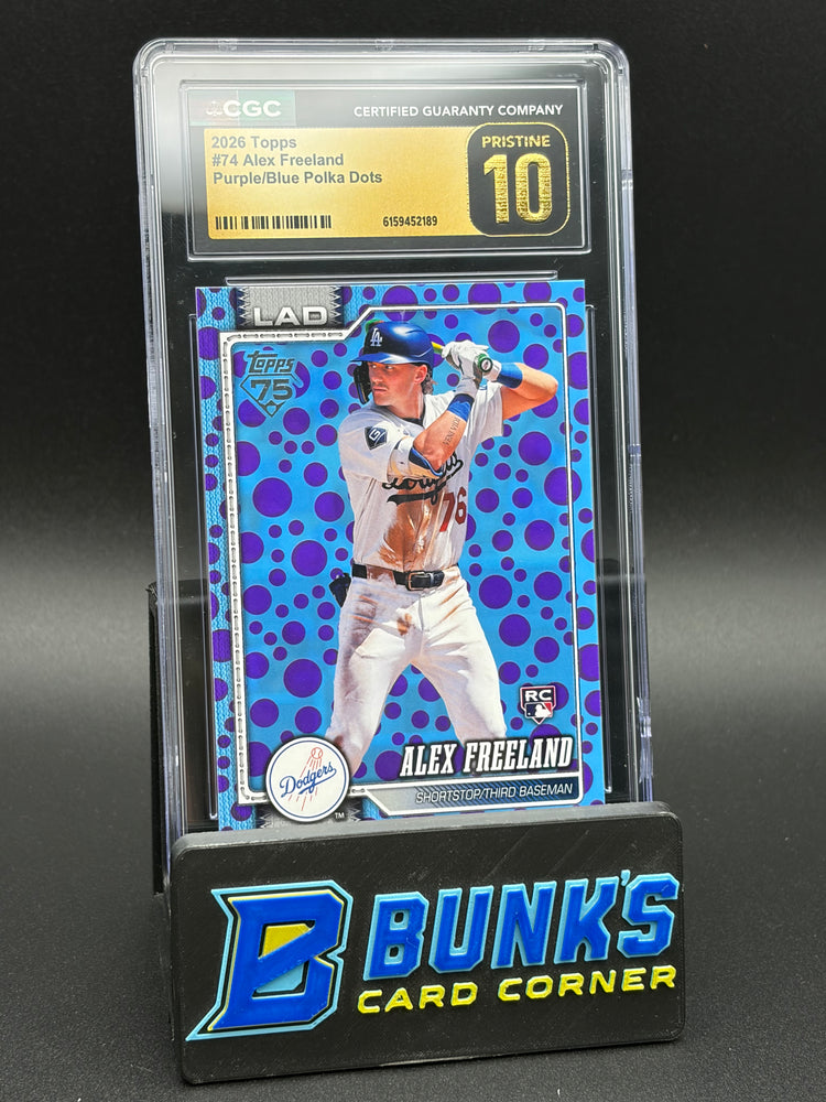 2026 Alex Freeland Purple/Blue Polka Dots Topps CGC Pristine 10 RC