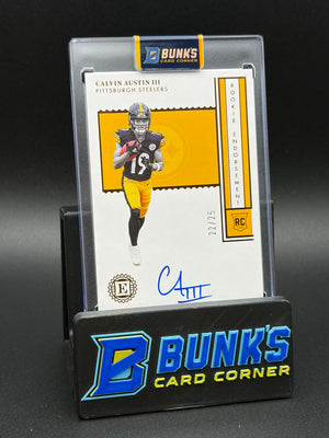 2022 Calvin Austin III Panini Encased Gold Auto RC 22/25