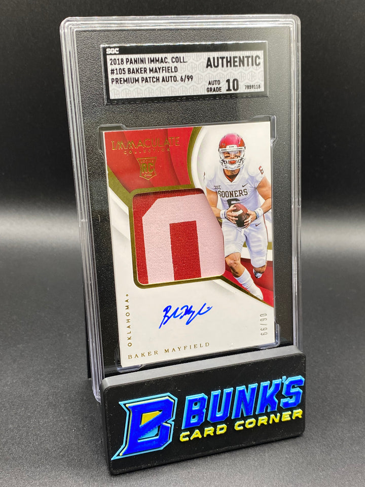 2018 Baker Mayfield Premium Patch Auto. 6/99