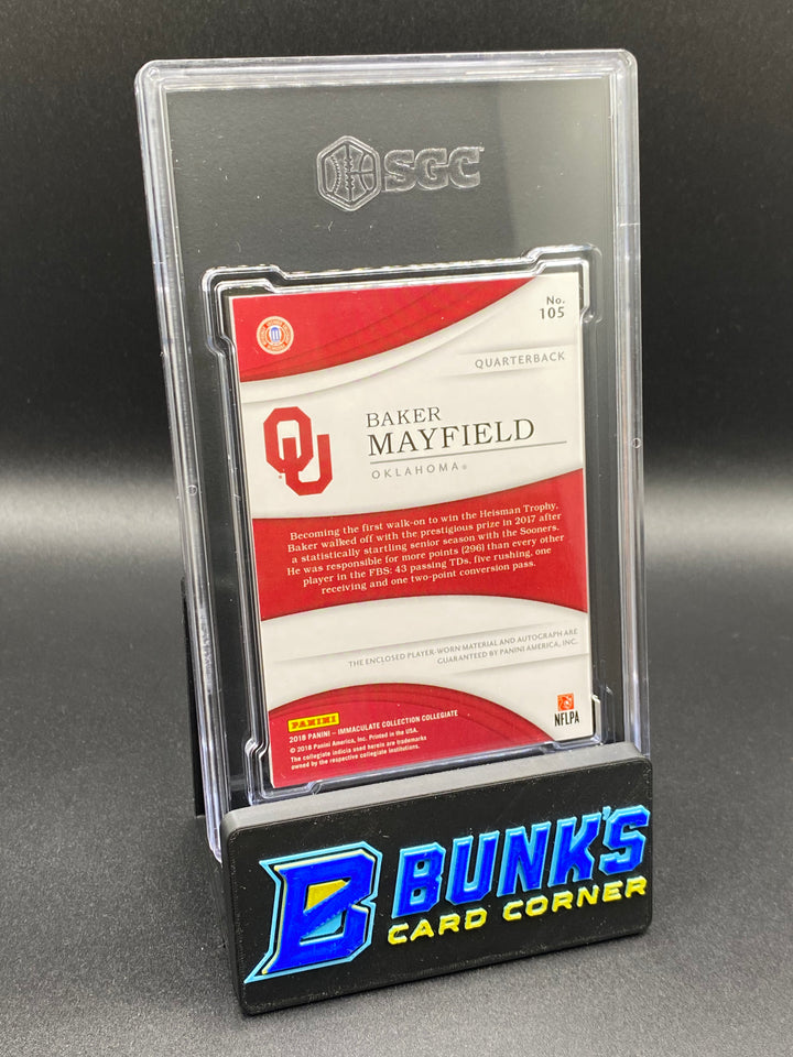 2018 Baker Mayfield Premium Patch Auto. 6/99