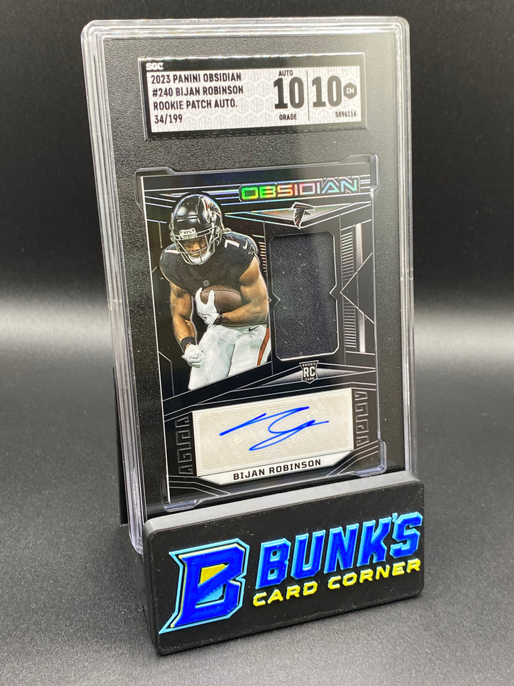 2023 Bijan Robinson Rookie Patch Auto. 34/199 SGC 10/10