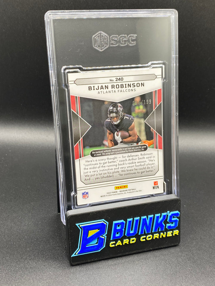 2023 Bijan Robinson Rookie Patch Auto. 34/199 SGC 10/10