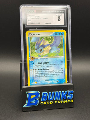 Vaporeon Holo CGC 8
