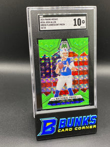 2024 Josh Allen Green Fluorescent Prizm 10/10 SGC 10