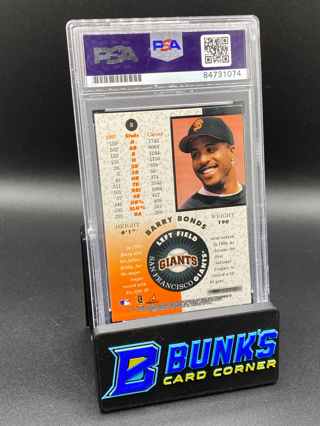 1998 Barry Bonds PSA Authentic Auto.