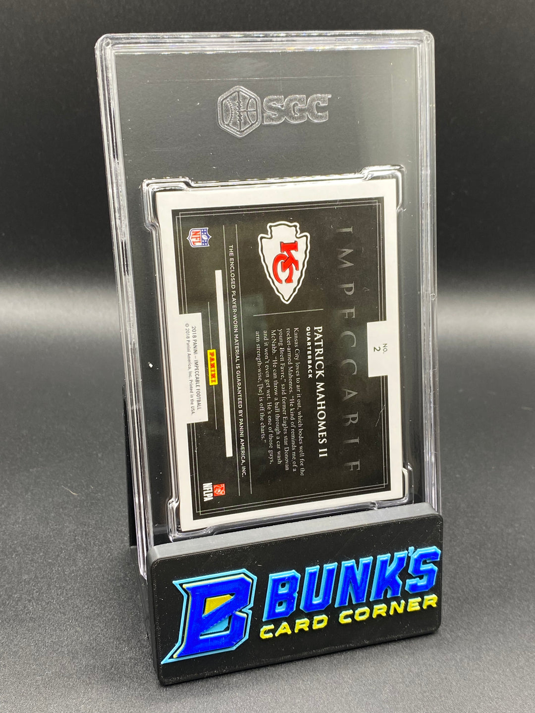 2018 Patrick MaHomes II Material 17/50 SGC 9
