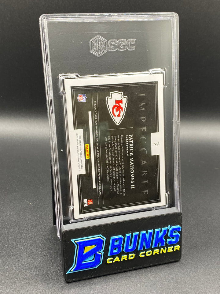 2018 Patrick MaHomes II Material 17/50 SGC 9