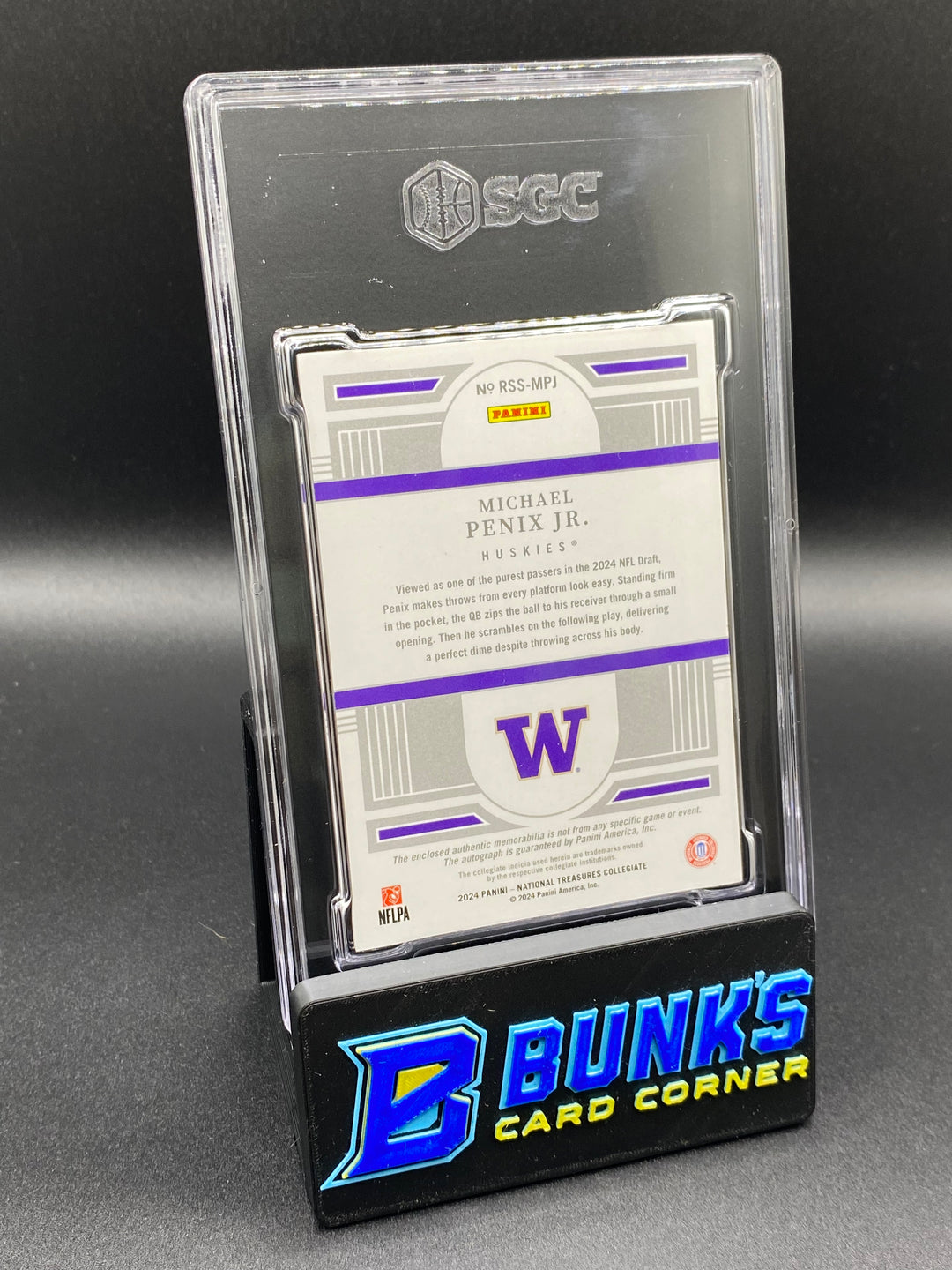 2024 Michael Penix Jr. Rookie Silhouettes Mat. Sig. 1/99 SGC Auto. 10