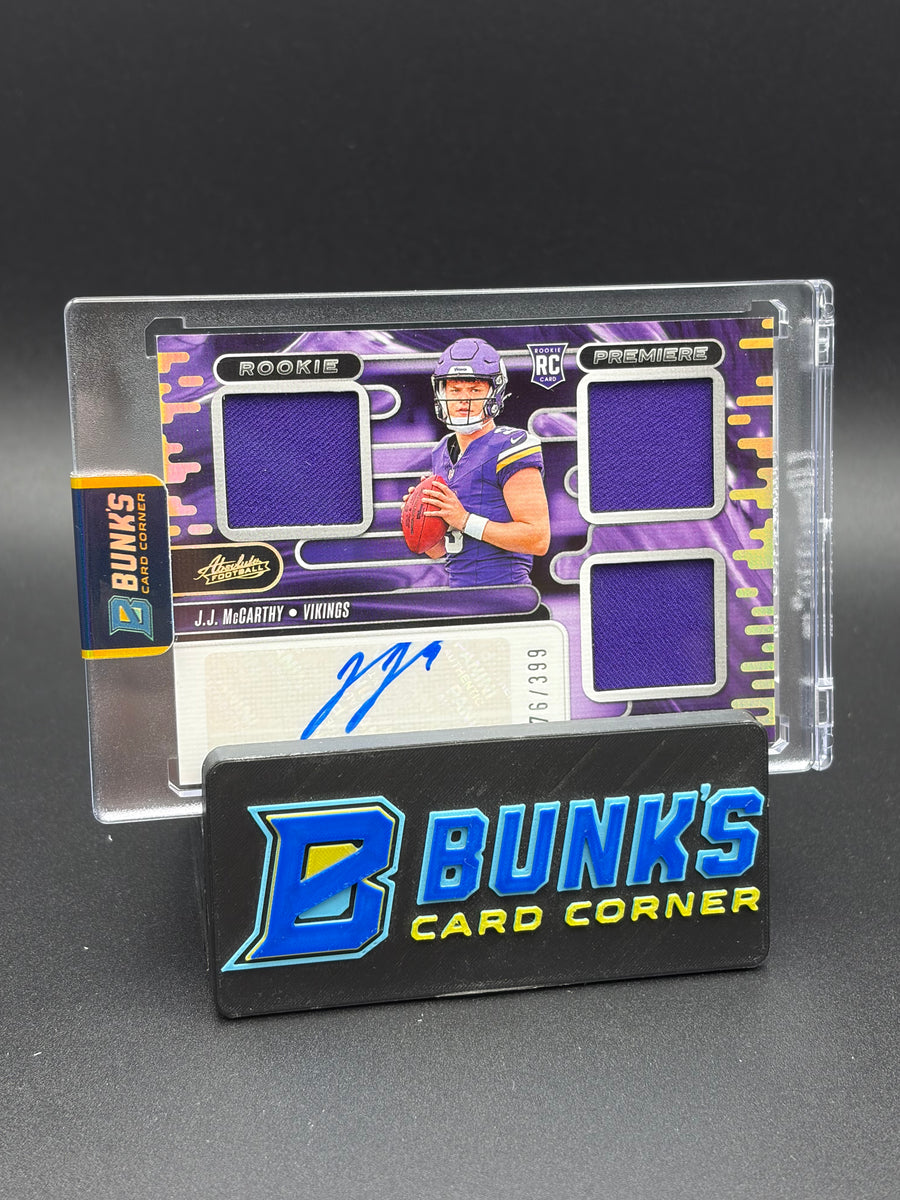 2024 JJ McCarthy Absolute Triple Patch Auto RC 176/399