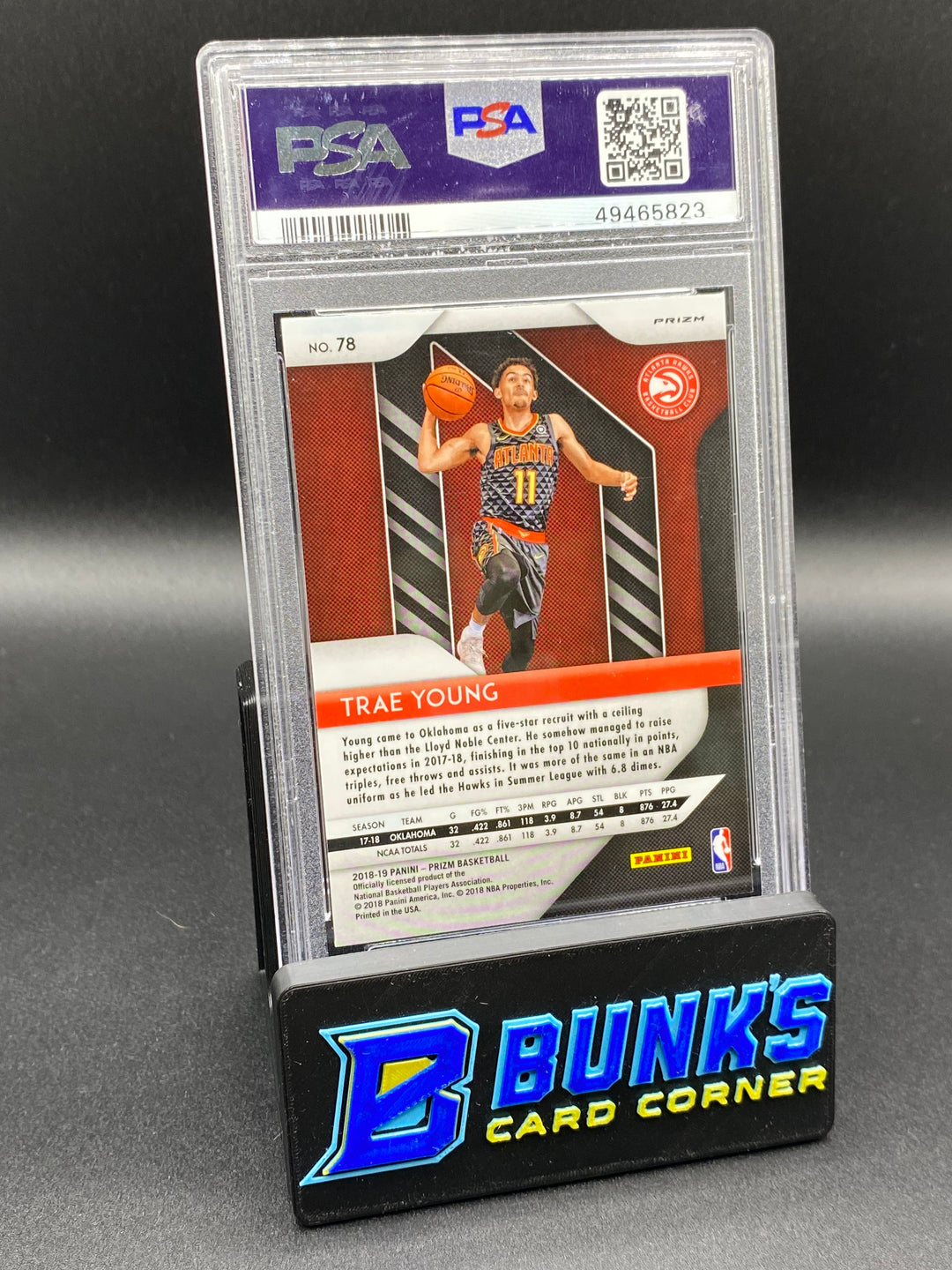 2018 Trae Young Red/White/Blue Prizm PSA 10