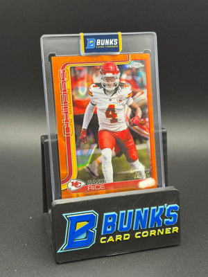 2025 Rashee Rice Topps Chrome Orange Lava Refractor 6/25