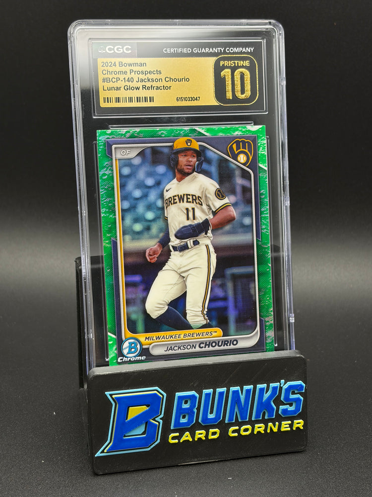 2024 Jackson Chourio Lunar Glow Refractor Chrome Prospects CGC Pristine 10