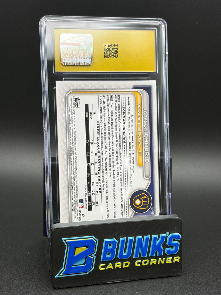 2024 Jackson Chourio Lunar Glow Refractor Chrome Prospects CGC Pristine 10