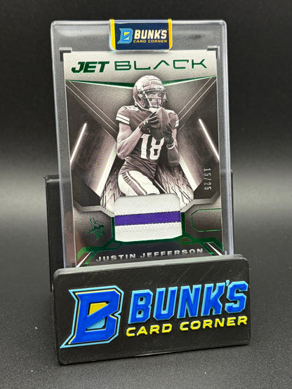 2021 Justin Jefferson Black Enclosed AU Memorabilia 15/25