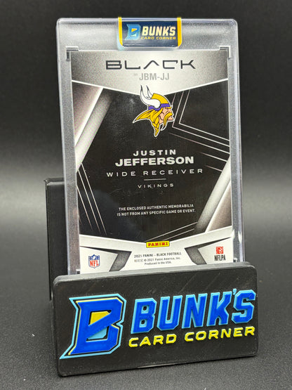 2021 Justin Jefferson Black Enclosed AU Memorabilia 15/25