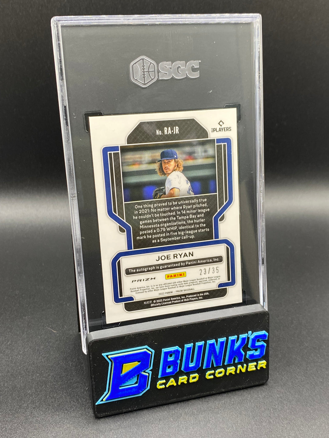2022 Joe Ryan Rookie Auto. Red Donut Circles 23/35 SGC 10/9.5