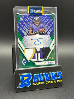 2023 Zay Flowers Phoenix Purple & Green RC 22/25