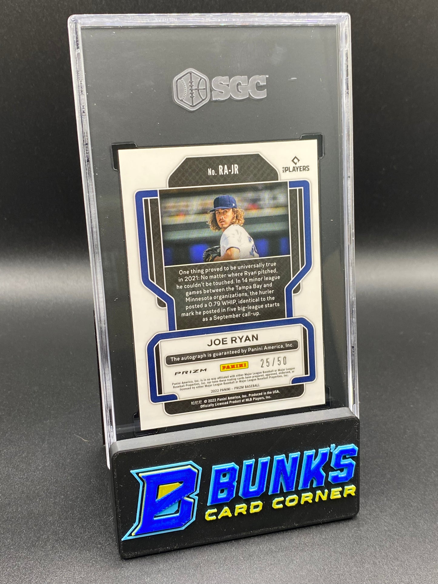 2022 Joe Ryan Rookie Auto. Blue Donut Circles 25/50 SGC 10/9.5