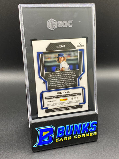 2022 Joe Ryan Rookie Auto. Blue Donut Circles 25/50 SGC 10/9.5