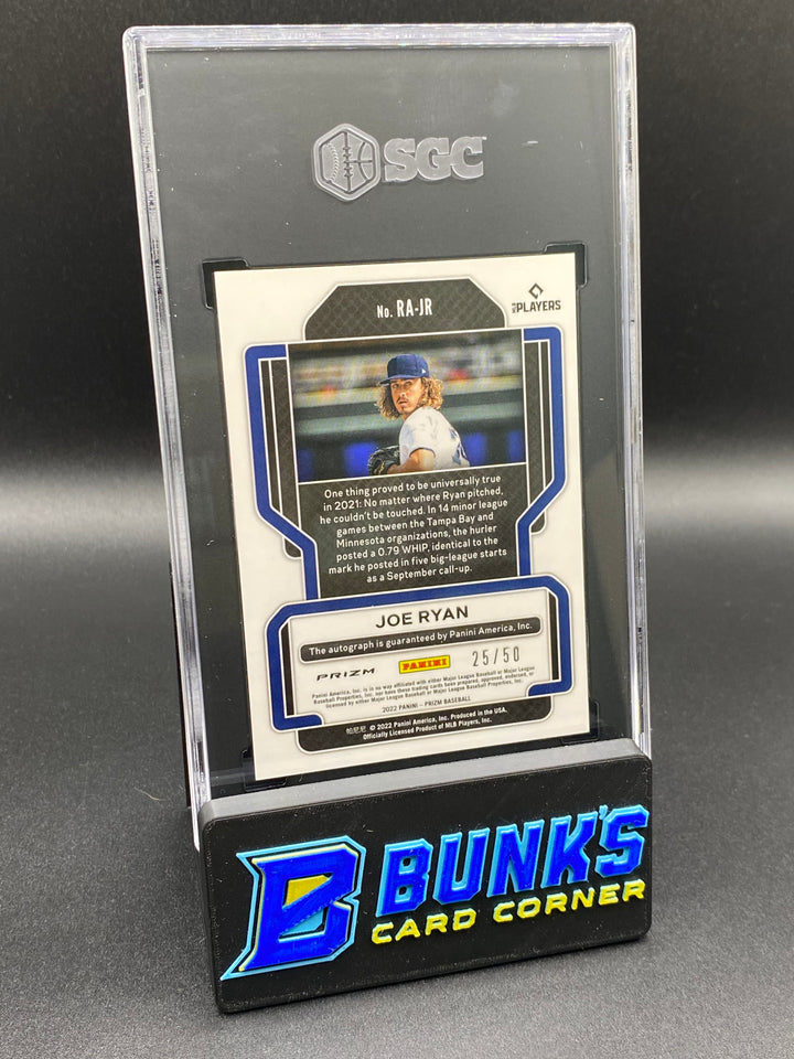 2022 Joe Ryan Rookie Auto. Blue Donut Circles 25/50 SGC 10/9.5