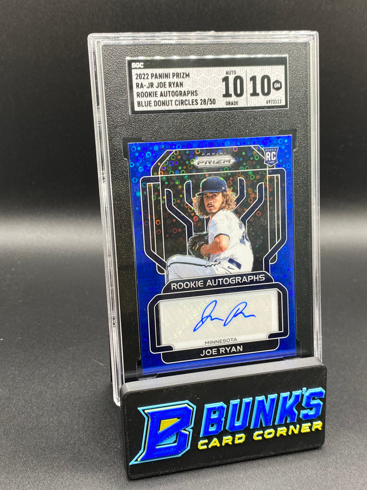 2022 Joe Ryan Rookie Auto. Blue Donut Circles 28/50 SGC 10/10
