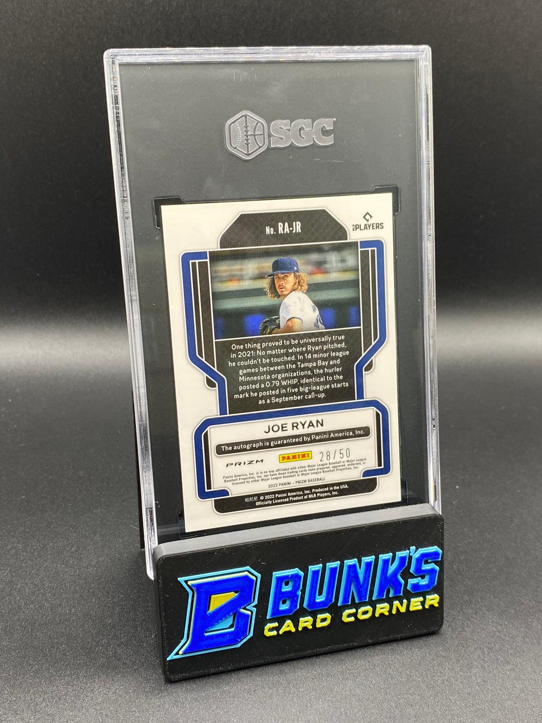 2022 Joe Ryan Rookie Auto. Blue Donut Circles 28/50 SGC 10/10