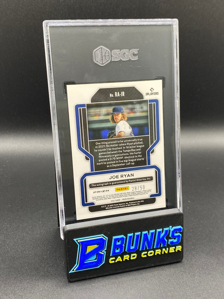 2022 Joe Ryan Rookie Auto. Blue Donut Circles 28/50 SGC 10/10