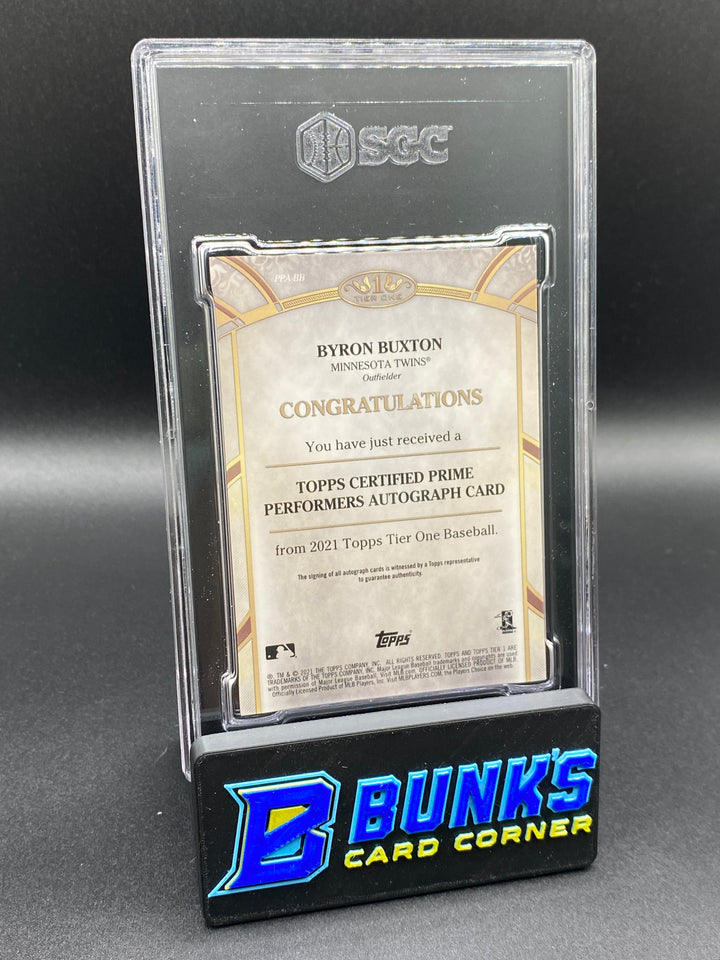 2021 Byron Buxton Prime Performers Auto. 18/300 SGC 10/9.5