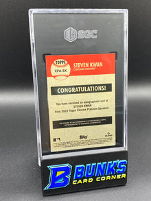 2022 Steven Kwan Platinum Anniversary Auto. SGC 10/9.5