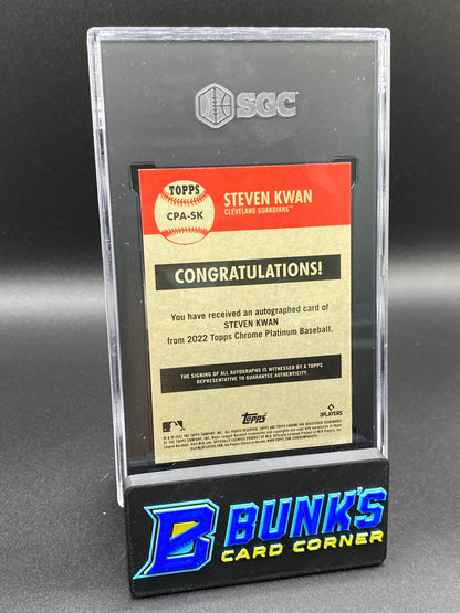 2022 Steven Kwan Platinum Anniversary Auto. SGC 10/9.5