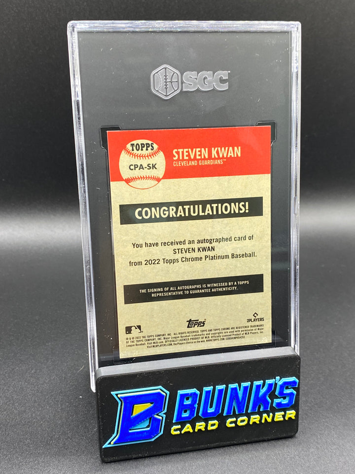 2022 Steven Kwan Platinum Anniversary Auto. SGC 10/9.5