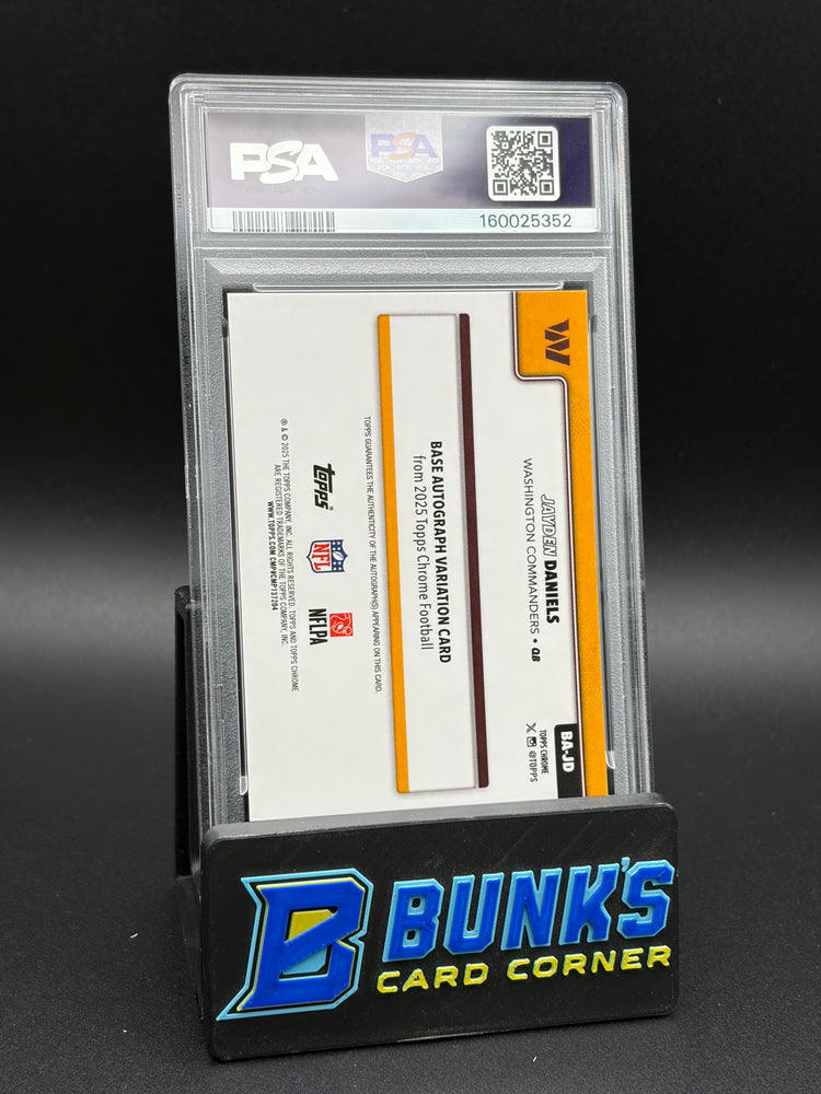 2025 Jayden Daniels Auto White Refractor PSA 9 Auto 10