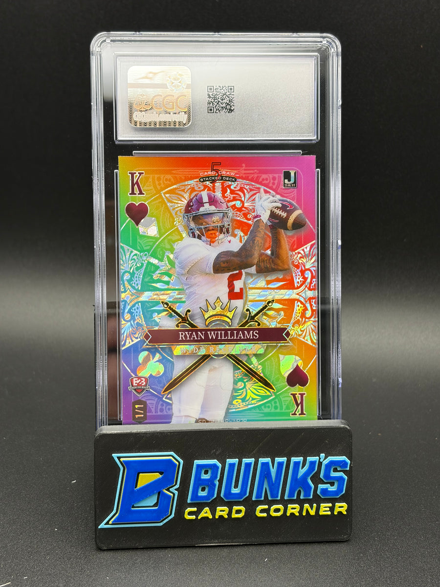 2024 Travis Hunter & Ryan Williams Dual SIded Rainbow Island King of Hearts CGC 10 1/1