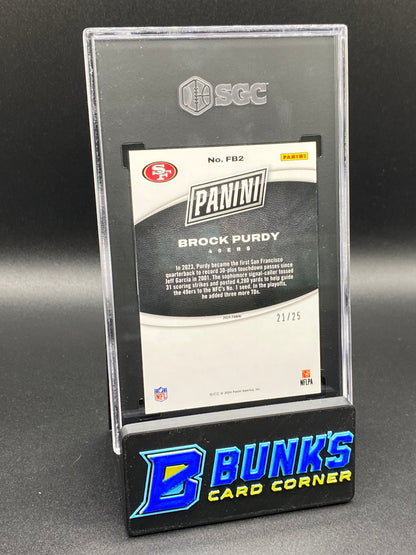 2024 Brock Purdy Purple 21/25 SGC 9.5