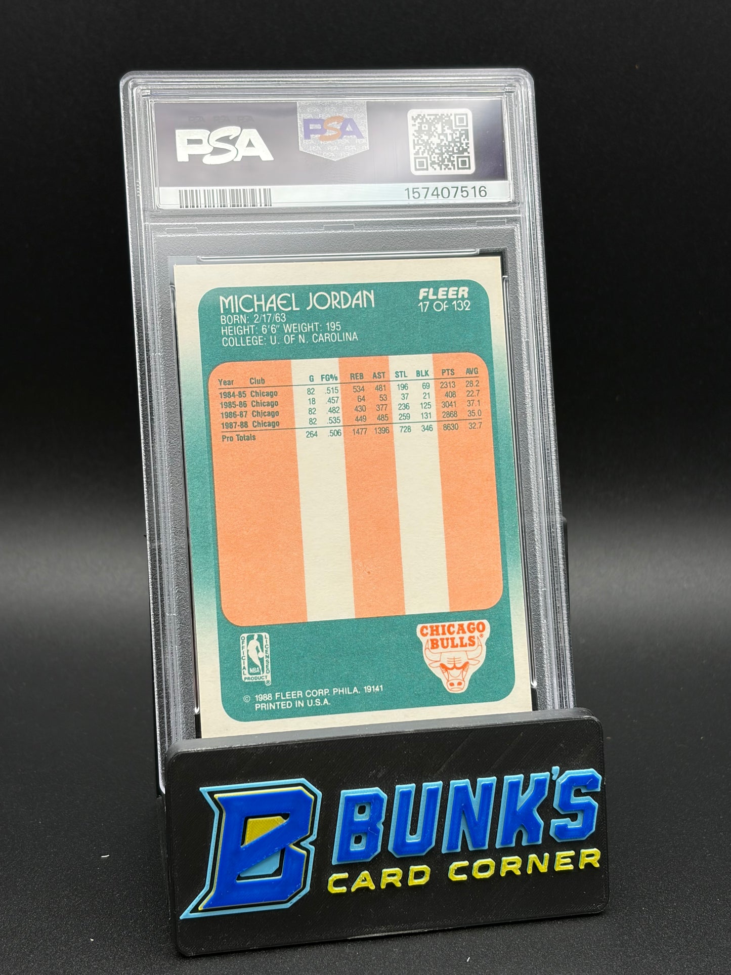1988 Michael Jordan Fleer PSA 6