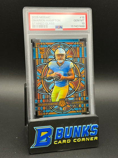 2025 Omarion Hampton Stained Glass Mosaic PSA 10 RC