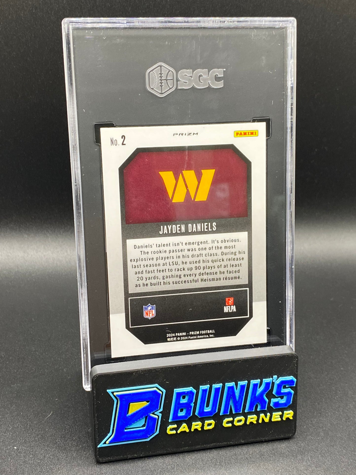 2024 Jayden Daniels Emergent Green Prizm SGC 10