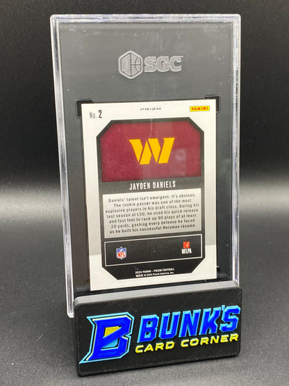 2024 Jayden Daniels Emergent Green Prizm SGC 10