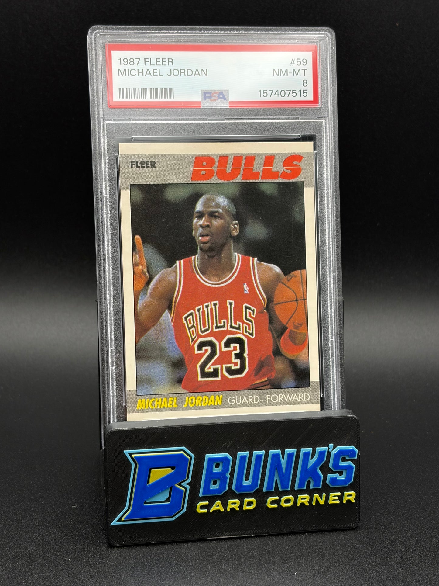 1987 Michael Jordan Fleer PSA 8