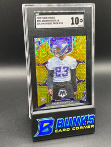 2022 Andrew Booth Jr. Gold No Huddle Prizm 9/10 SGC 10