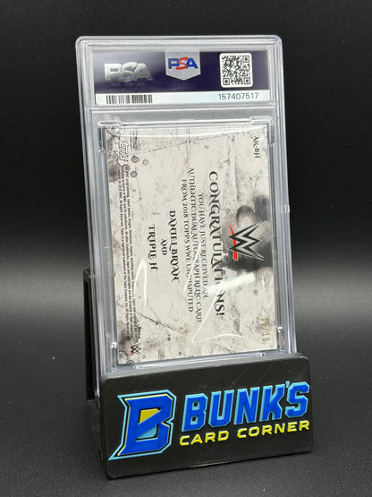 2018 Daniel Bryan & Triple H Classic Matches Au Relic PSA 10