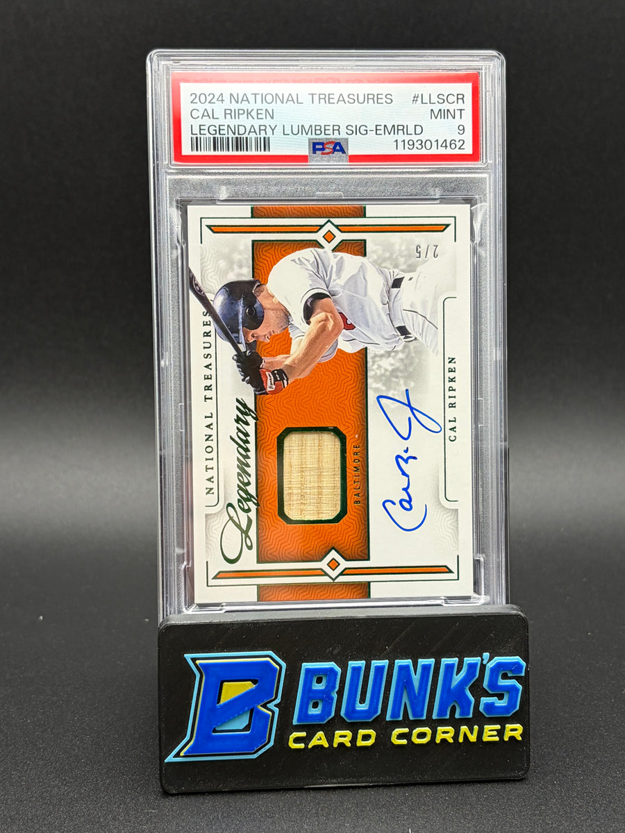 2024 Cal Ripken Legendary Lumber Signed Emerald Game Used Bat PSA 9 2/5