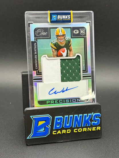 2022 Christian Watson One Panini Patch Auto 3/75