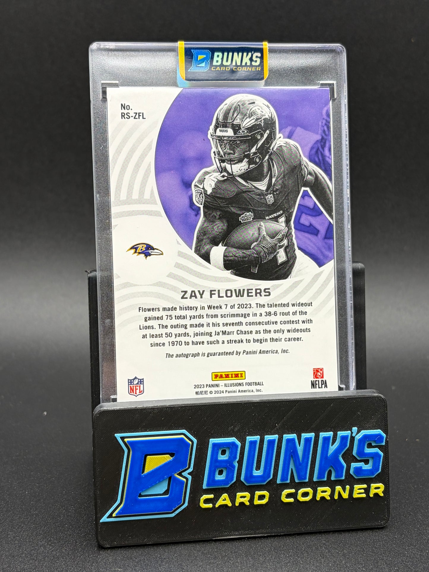 2023 Zay Flowers Illusions Panini Auto RC 2/99