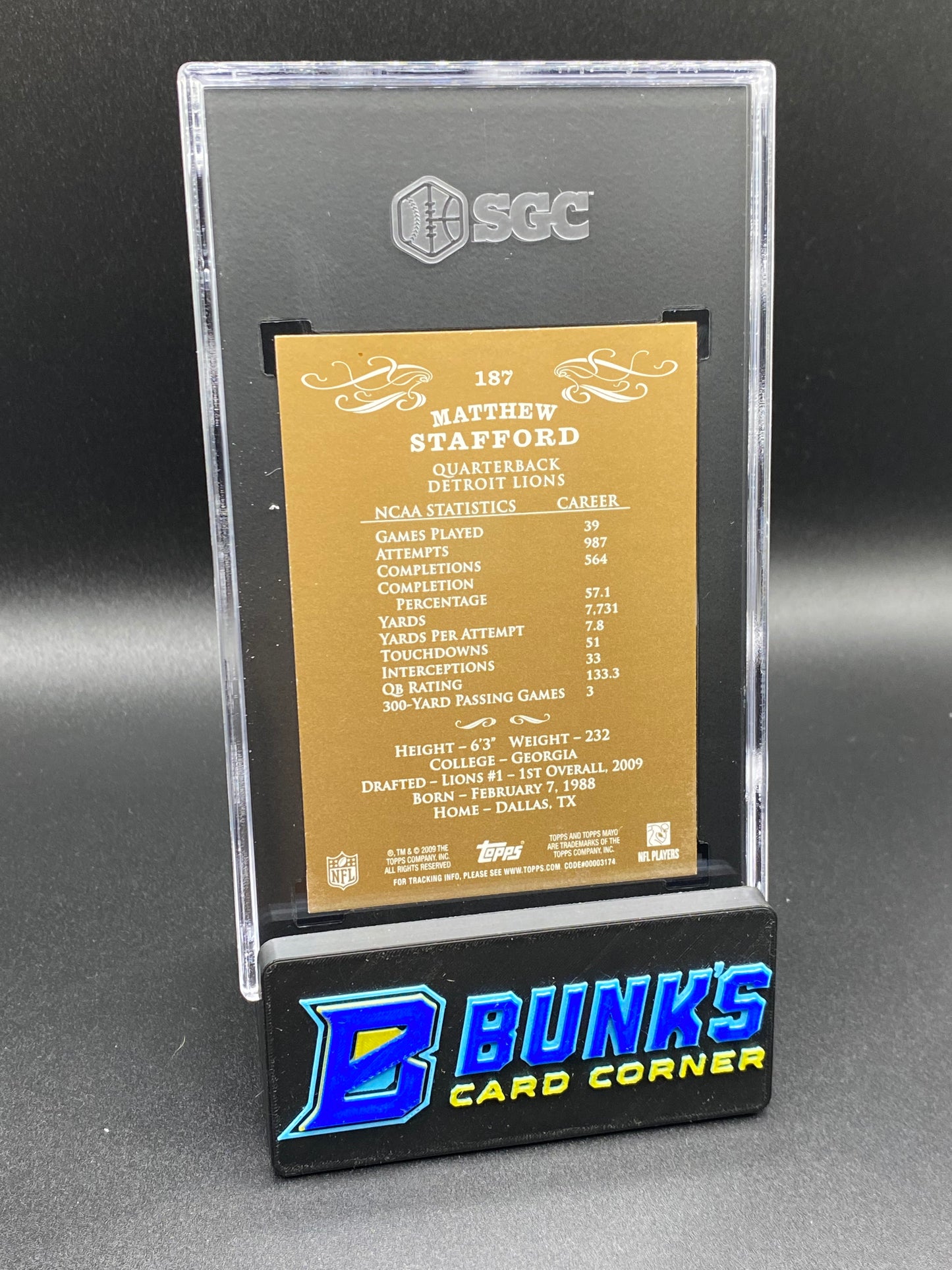 2009 Matthew Stafford SGC 9.5